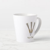 Pijlen Ontwerp Gepersonaliseerd Latte Mok (Rechterhoek)