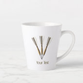 Pijlen Ontwerp Gepersonaliseerd Latte Mok (Rechts)
