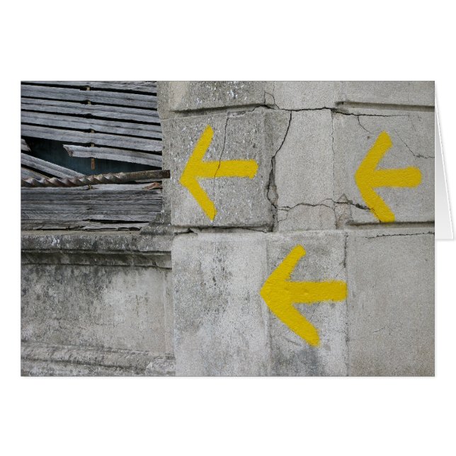 Pijlen op de Camino-kaart (Voorkant Horizontaal)