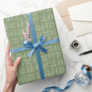 Pijlen op Pickle groene linnen Cadeaupapier