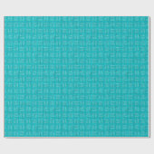 Pijlen op Turquoise Linnen Cadeaupapier (Vlak)