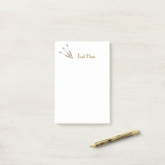 Pijlen Persoonlijk / Monogram Post-it® Notes (Op bureau)