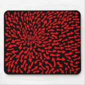 Pijlen - Rood op Zwart Muismat (Voorkant)