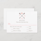 Pijlen Roze hart - RSVP & keuzevrijheid (Voorkant / Achterkant)