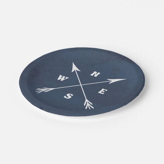 Pijlen samenvoegen papieren bordje (Gekanteld)