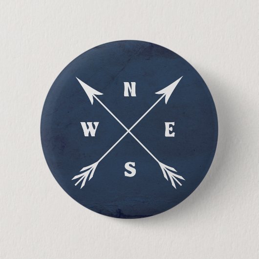 Pijlen samenvoegen ronde button 5,7 cm (Voorkant)
