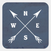 Pijlen samenvoegen vierkante sticker (Voorkant)