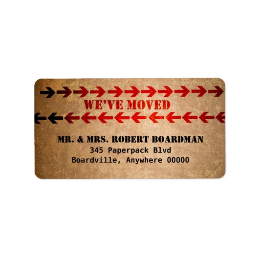 Pijlen verplaatsen die we hebben verplaatst etiket (Voorkant)