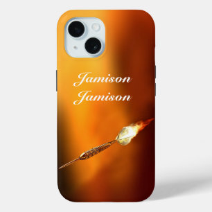Pijlen Vlammende pijl Kleurrijke Achtergrond perso iPhone 15 Case