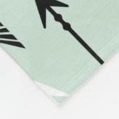 Pijlen Voeg Jouw naam Mint Black White toe Fleece Deken (Hoek)