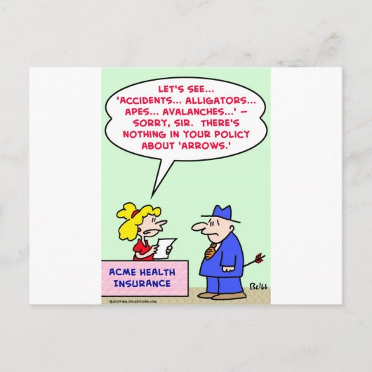 pijlen voor verzekeringspolissen briefkaart (Voorkant)