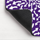 Pijlen - wit op diep Paars 330066 Muismat (Hoek)