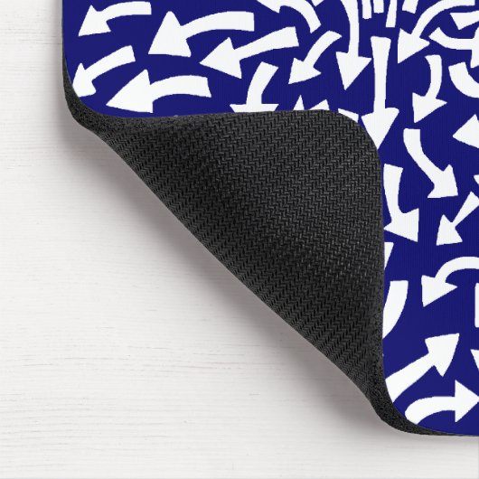 Pijlen - wit op donkerblauw 00066 muismat (Hoek)