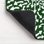 Pijlen - wit op donkergroen 003300 muismat (Hoek)