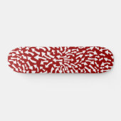 Pijlen - wit op maroon persoonlijk skateboard (Horizontaal)