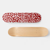 Pijlen - wit op maroon persoonlijk skateboard (Horizontaal)