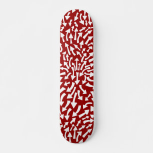 Pijlen - wit op maroon persoonlijk skateboard