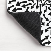 Pijlen - zwart op wit muismat (Hoek)