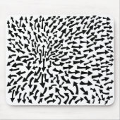 Pijlen - zwart op wit muismat (Voorkant)