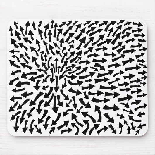 Pijlen - zwart op wit muismat (Voorkant)