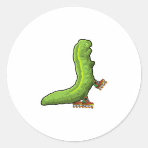 Pijler als gealigneerde skater met gealigneerde sc ronde sticker