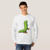 Pijler als gealigneerde skater met gealigneerde sc t-shirt (Voorkant volledig)