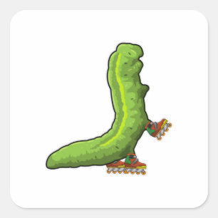 Pijler als gealigneerde skater met gealigneerde sc vierkante sticker