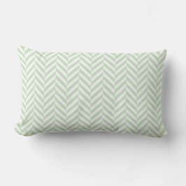 Pijler buitenshuis | Mint Green Herringbone Patter Buitenkussen