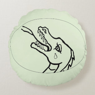 Pijler - Drakenkop naar kleur Rond Kussen