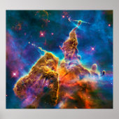 Pijler en snijdsels in de Carina Nebula, ZGOS Poster (Voorkant)