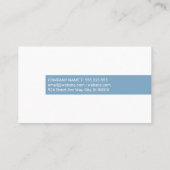 Pijler-Logo | Blauw marmeren achtergrond Visitekaartje (Achterkant)