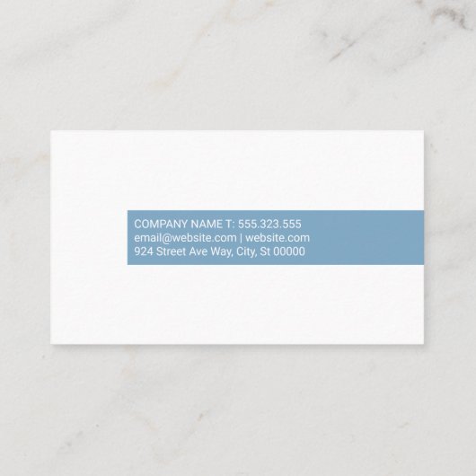 Pijler-Logo | Blauw marmeren achtergrond Visitekaartje (Achterkant)