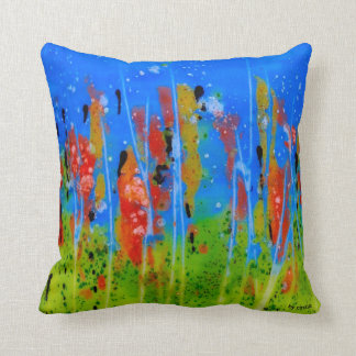 Pijler met gespatte kleuren kussen