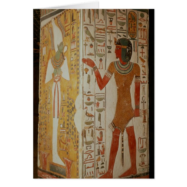 Pijler met Osiris en priester (Voorkant)