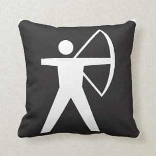 Pijler met symbool voor boogschieten kussen