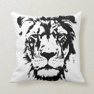 Pijler met zwarte en witte prints kussen