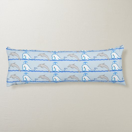 Pijler van dolfijn en walvislichaam lichaamskussen (Achterkant)