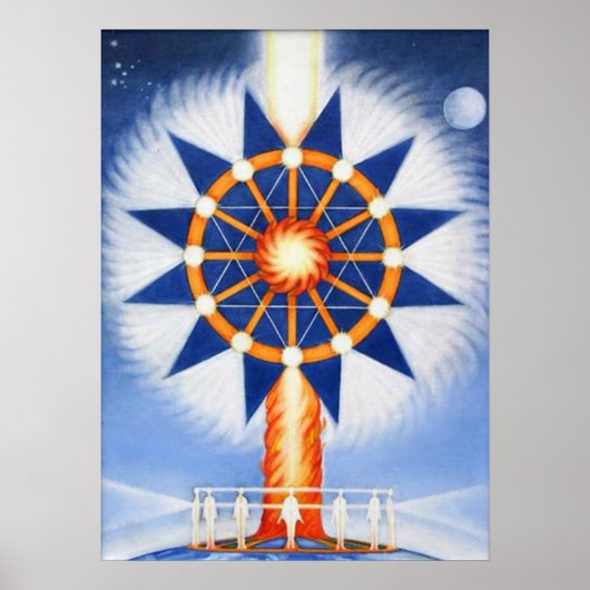 Pijler van vuur en Spirituele wil Poster (Voorkant)