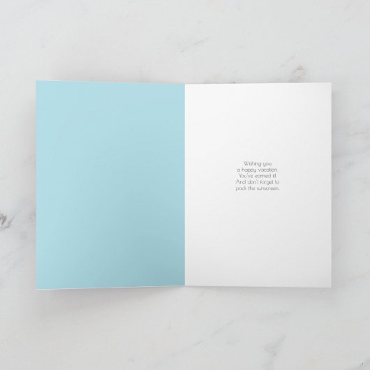 Pijler, Zee & Zeilboot Happy Vacation Kaart (Binnen)