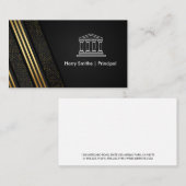 Pijler | Zwart gouden strepenpatroon Visitekaartje (Voorkant / Achterkant)