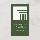 Pijlerarchitectuur | Elegant Eenvoudig Groen Visitekaartje (Voorkant)