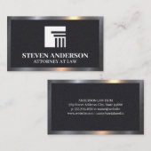 Pijlerlogo | Leerstructuur | Metalen Afwerking Visitekaartje (Voorkant / Achterkant)