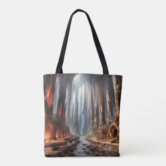 Pijlers en mensen tote bag (Achterkant)
