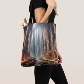 Pijlers en mensen tote bag (Dichtbij)