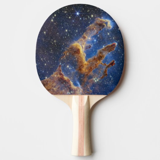 Pijlers van Creatie Eagle Nebula Webb Telescoop Tafeltennisbatje (Voorkant)