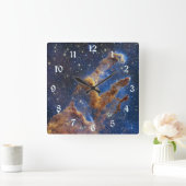 Pijlers van Creatie Eagle Nebula Webb Telescoop Vierkante Klok (Huis)