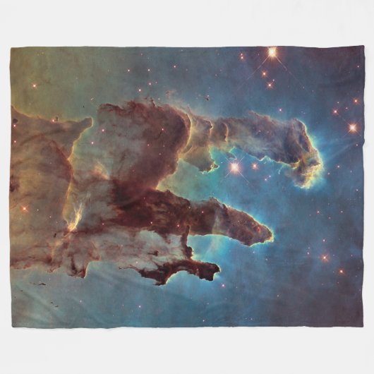 Pijlers van Creatie Groot Fleece Deken (Voorkant (Horizontaal))