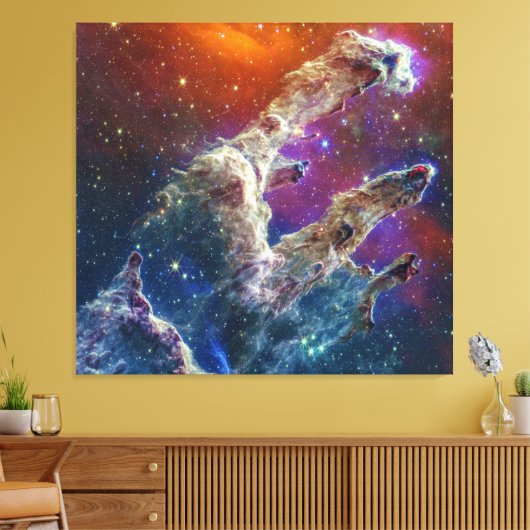 Pijlers van Creation Eagle Nebula M16 NGC 6611 JWT Canvas Afdruk (Insitu (Woonkamer))