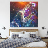 Pijlers van Creation Eagle Nebula M16 NGC 6611 JWT Canvas Afdruk (Insitu (Slaapkamer))