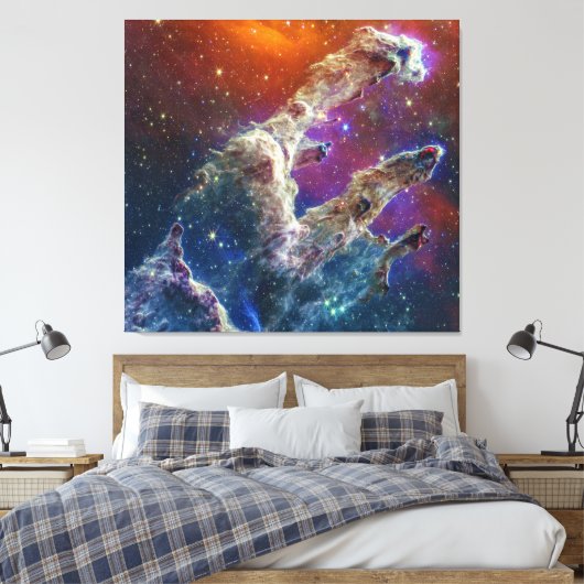 Pijlers van Creation Eagle Nebula M16 NGC 6611 JWT Canvas Afdruk (Insitu (Slaapkamer))